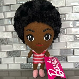 BARBIE Chibi Plush Doll Figure / Mattel / Striped Dress / 9” / BRAND NEW